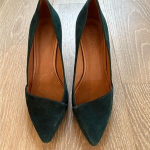 Madewell Women's Green Suede Pumps size 8